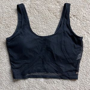 Mesh black sports bra S